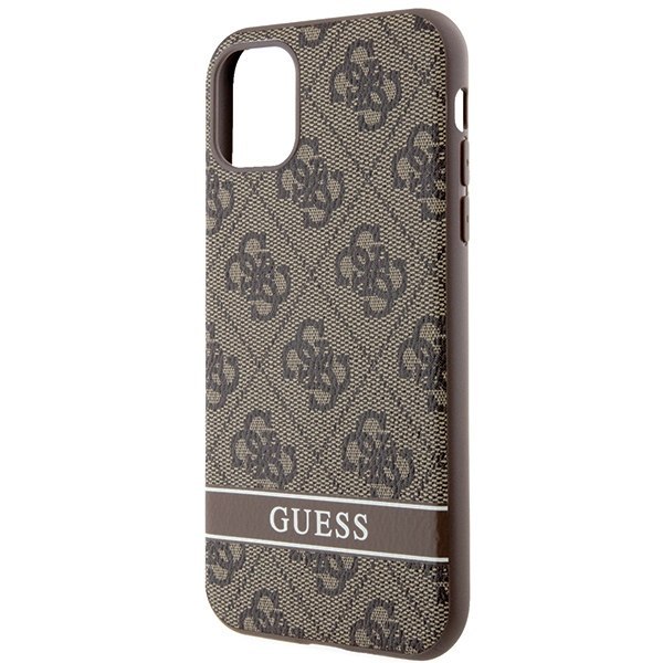 Guess GUHCN61P4SNW iPhone 11 / Xr brązowy/brown hardcase 4G Stripe